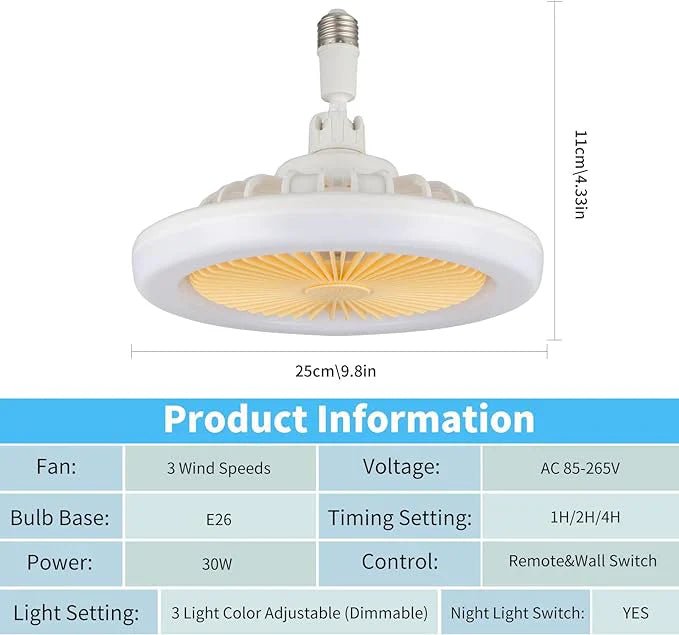 LED Multi - Function Fan Light - CITI SOUQ